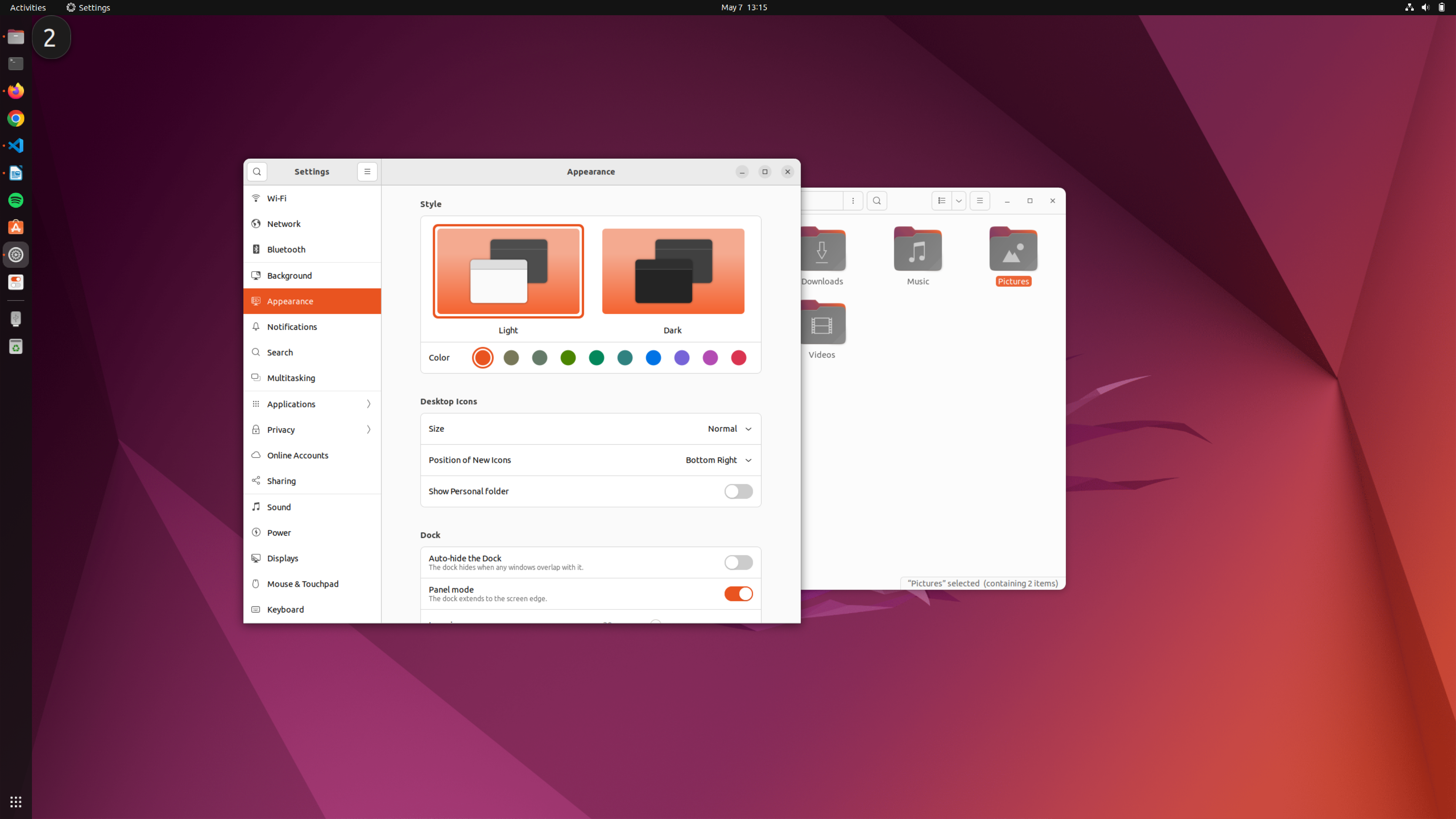 Ubuntu Appearance Settings